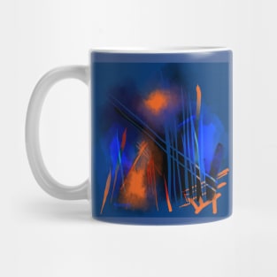 Abstract Blue and Orange Mug